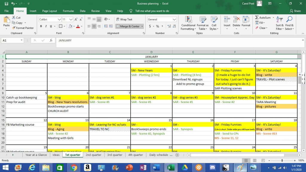 Strategic planning, 1st quarter