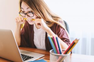 Woman at computer